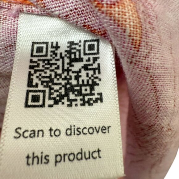 Universal Thread Womens Top Large Pink Orange Floral Linen Blend Button Up Shirt - Picture 10 of 11